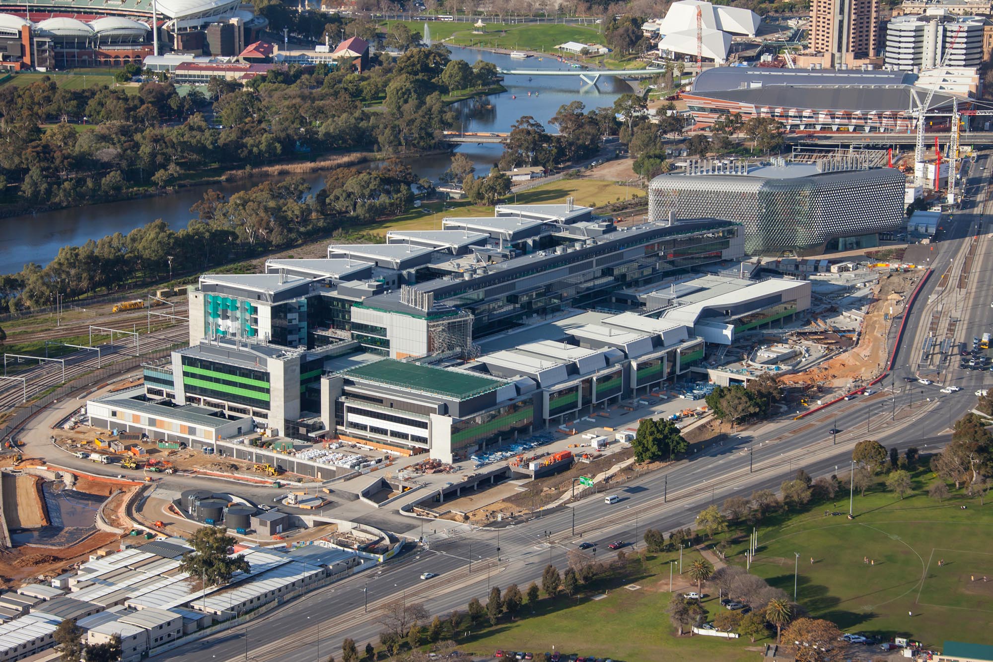 Aerial of new Royal Adelaide Hospital